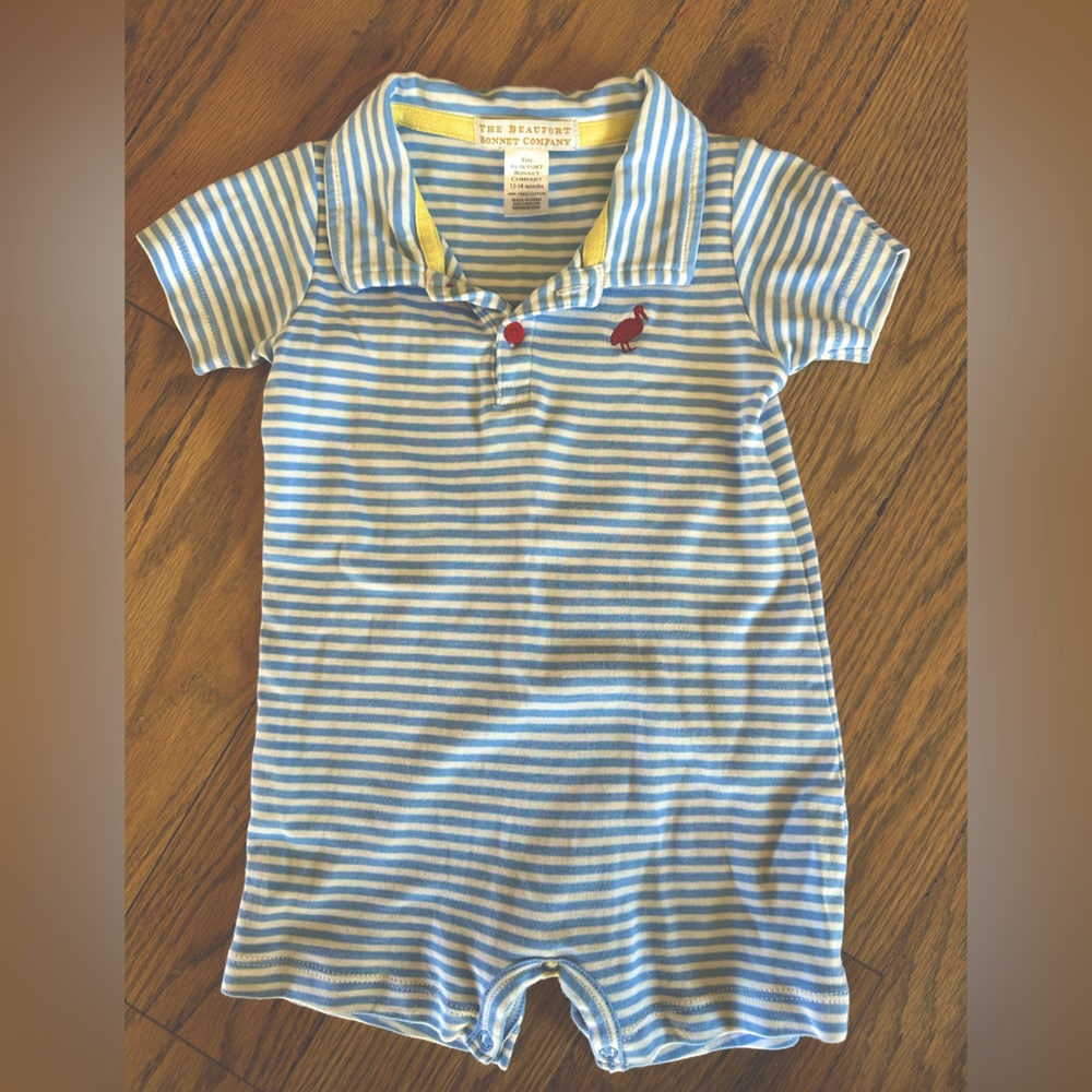The Beaufort Bonnet Company , baby boys Prim and Proper onesie Polo